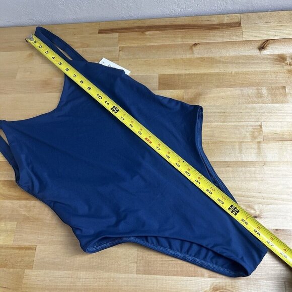 NEW Vitamin A Swimwear Leah One Piece Bathing Suit Ink Navy Blue Size Large - Picture 9 of 9